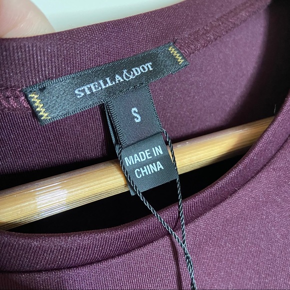 NWT Stella Dot Burgundy Neoprene Pullover - Picture 5 of 8
